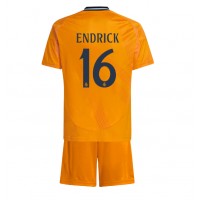 Real Madrid Endrick #16 Bortedraktsett Barn 2024-25 Kortermet (+ Korte bukser)